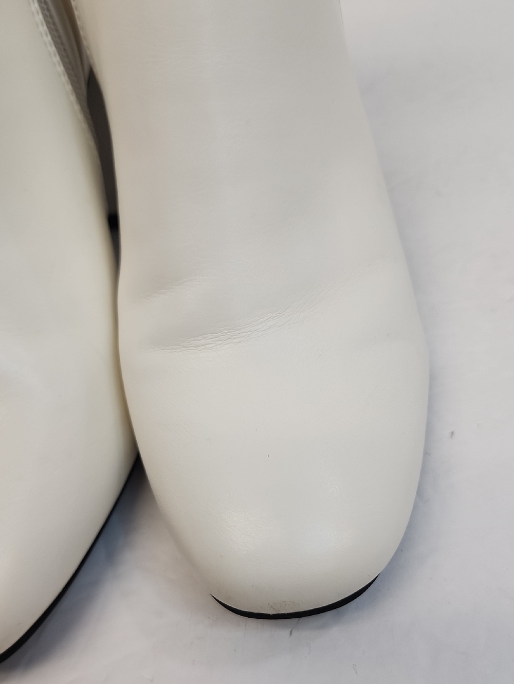 MIA White Block Heel Ankle Boots Side Zip Booties Size 6.5 - Picture 8 of 12
